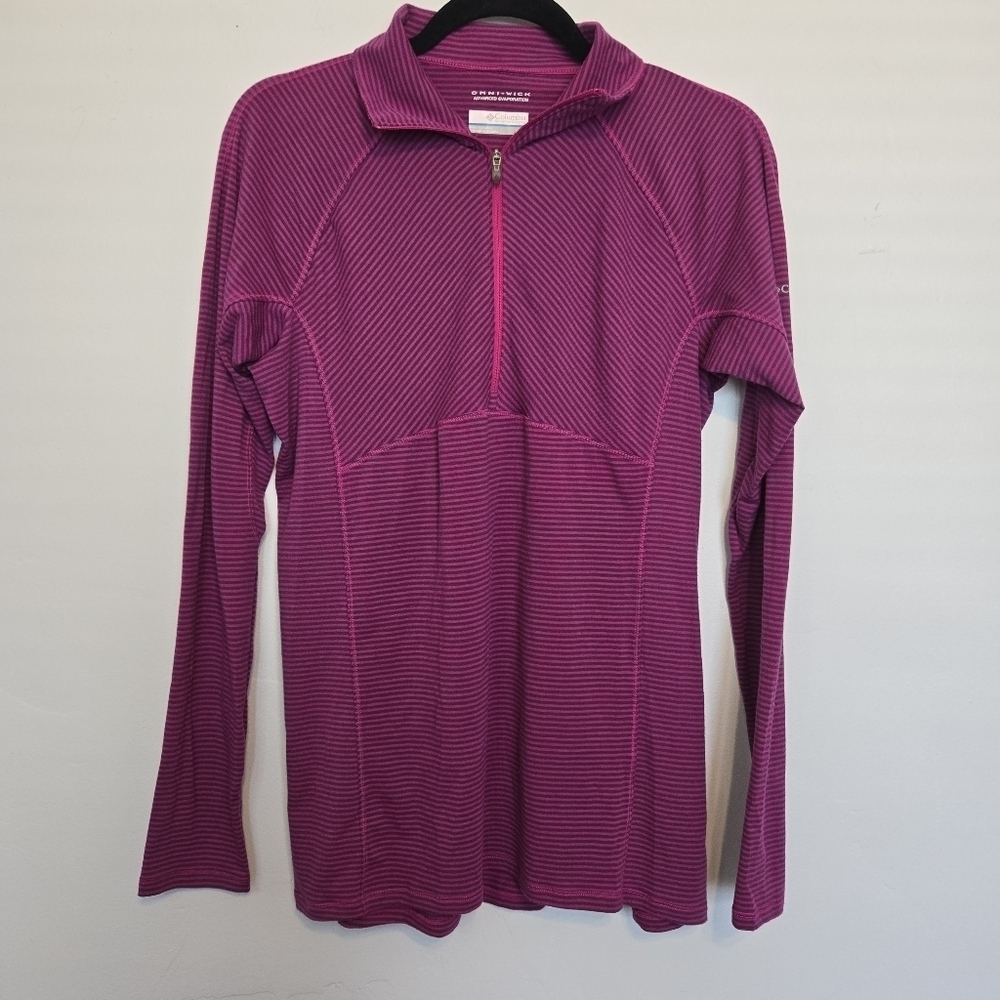 Columbia Omi-Wick Women's Quarter Zip Athletic Long Sleeve Top - Picture 1 of 8